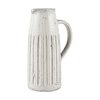 Elk Studio Muriel Pitcher, Large Aged White Glazed S0017-8210